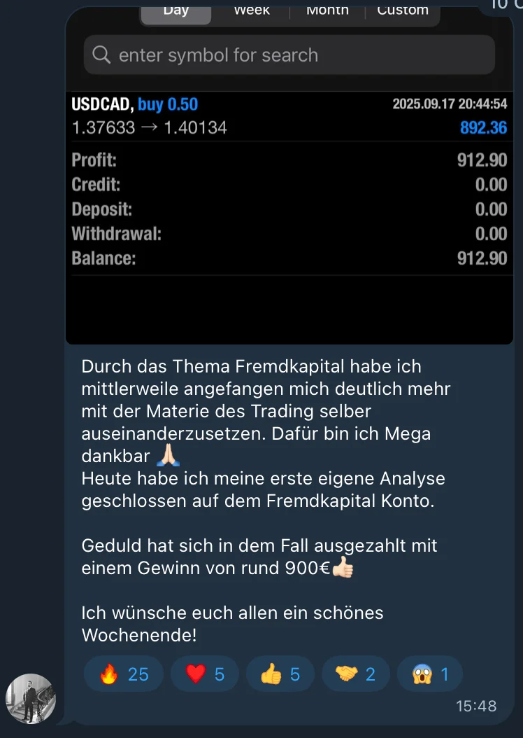 Trading Ergebnis $912